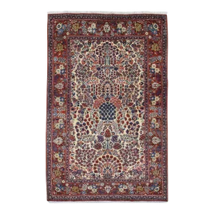 Antique Persian Kashan Hand Knotted Rug