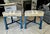 Textile Pair Painted Chinese Chippendale Style Benches Chinoiserie Tapestry Upholstery For Sale - Image 7 of 18