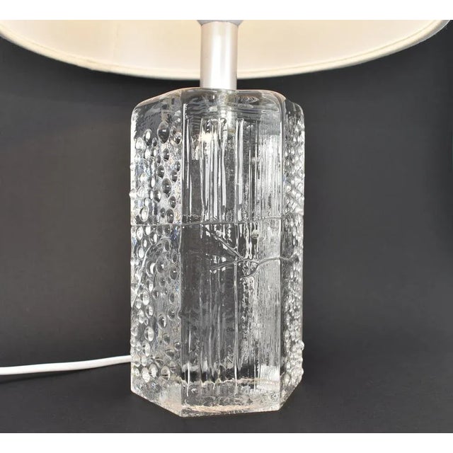 Table Light from the "Structure" Series Designed by Willem Heesen for Glassfabriek / Royal Leerdam in 1967 Measurements...