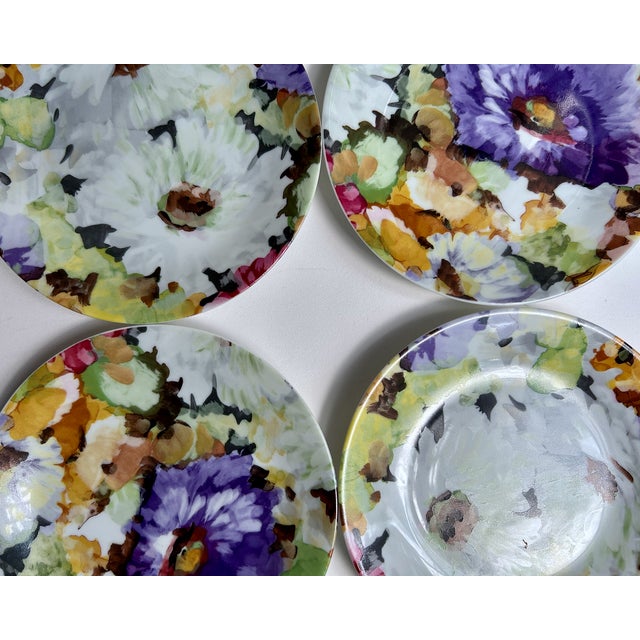 1990s Limoges "Alahambra" Cocktail Plates - Boxed Set of 6 For Sale In New York - Image 6 of 18