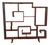Mid-Century Rosewood Wall Hanging Etagere For Sale