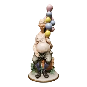 Vintage Italian Original Pucci Capodimonte Man With Balloons Figurine