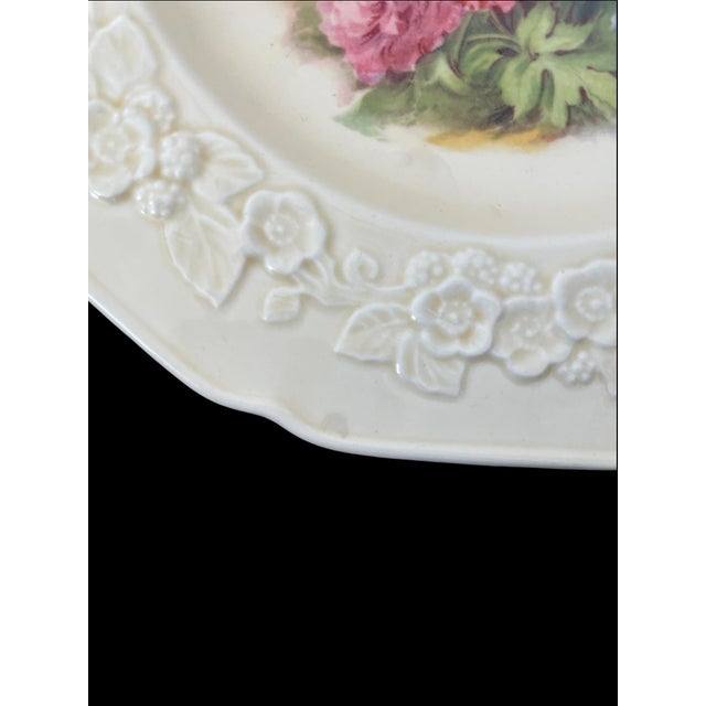 8 VTG Crown Ducal Gainsborough Floral Print Embossed Rim Salad or Dessert Plates For Sale In San Francisco - Image 6 of 6