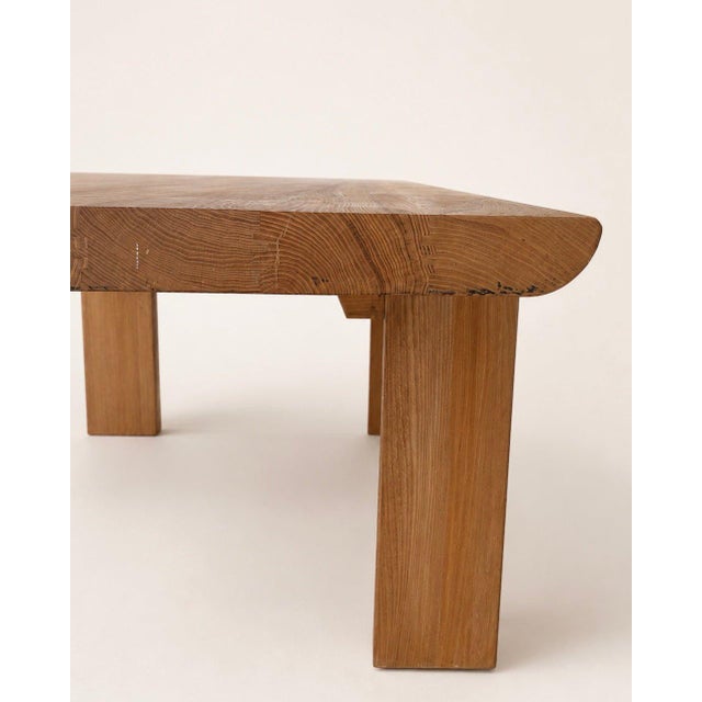 Large Brutalist Elm Dining Table by Luigi Gorgoni, 1970s For Sale - Image 3 of 11