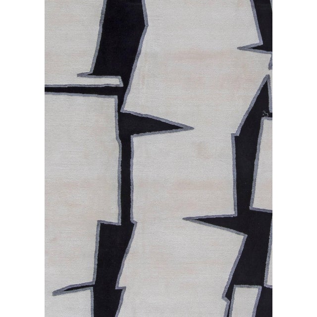 Contemporary Cubist Inspired Handmade Silk and Wool Rug by Doris Leslie Blau Size: 11'7" × 14'0" (353 × 426 cm) While...