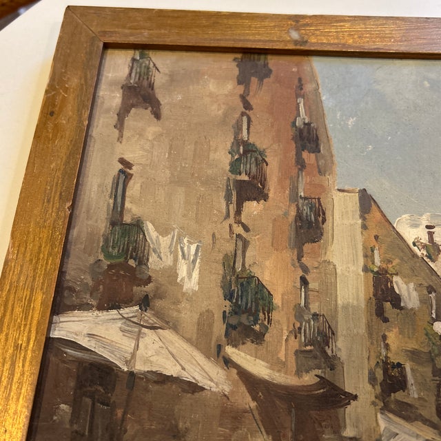 Giuseppe Rispoli Original Mid Century Painting For Sale - Image 4 of 8