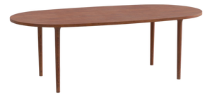 Cast Minimalist Oval Dining Table in Walnut Wood by Pedro Sotomayor