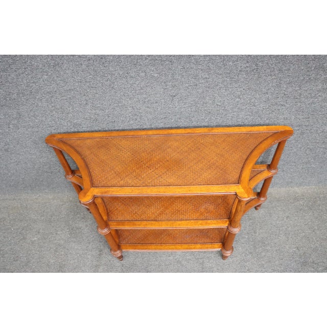 French Country Ethan Allen Legacy Collection Tiered Console Table For Sale - Image 3 of 12