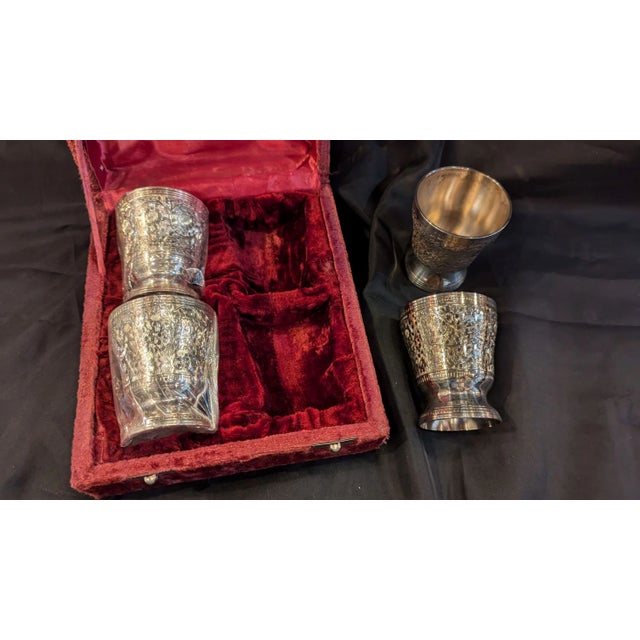 1960s 1960s Silverplate Wedding/Anniversary Cups- 5 Pieces For Sale - Image 5 of 8