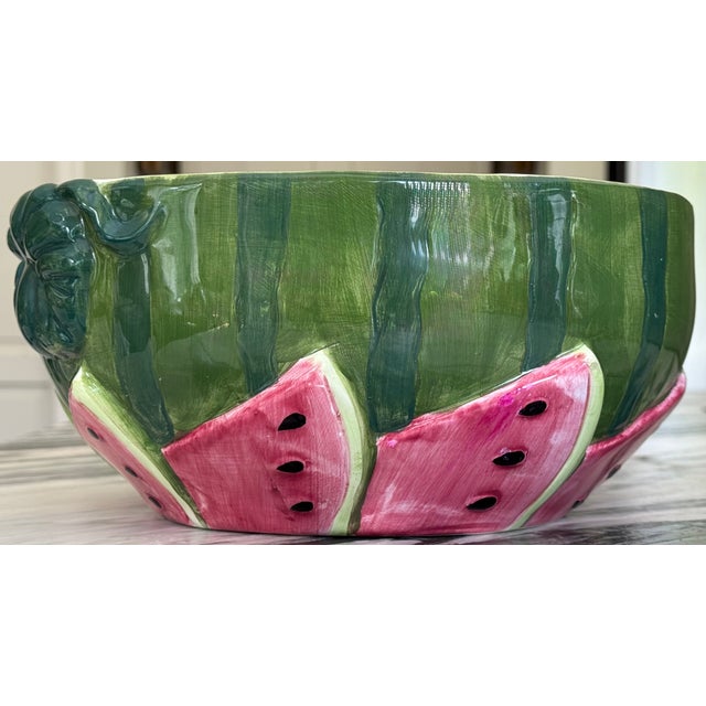 Vintage Trompe L’Oleil Watermelon Bowl For Sale - Image 13 of 13