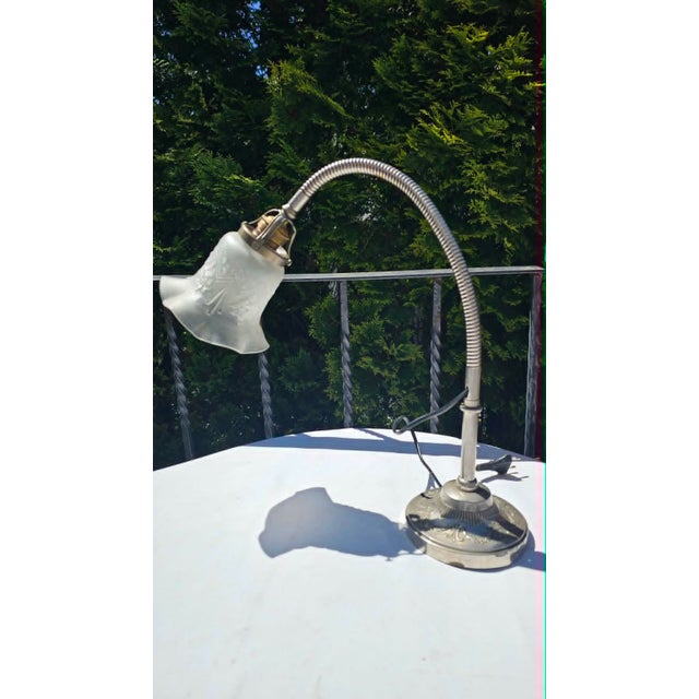 Art Deco Wall Lamp in Brass and Chrome, 1920s For Sale - Image 3 of 11