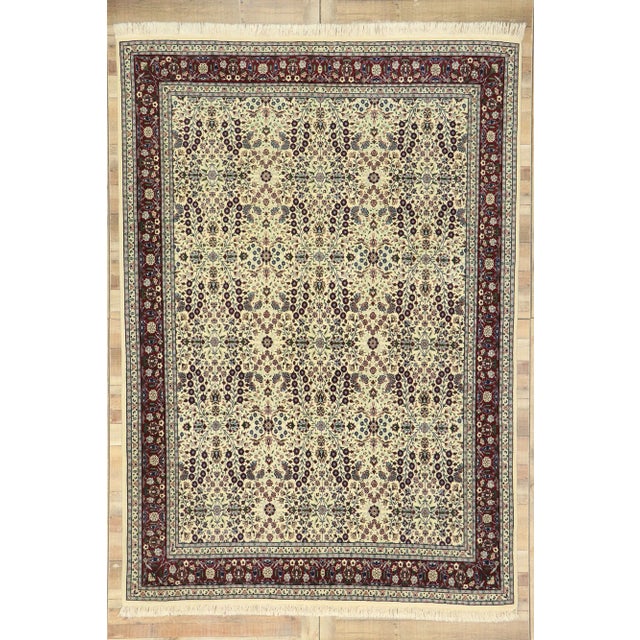 Vintage Turkish Harker Millefleur Rug, 07'07 X 10'09 For Sale - Image 10 of 11
