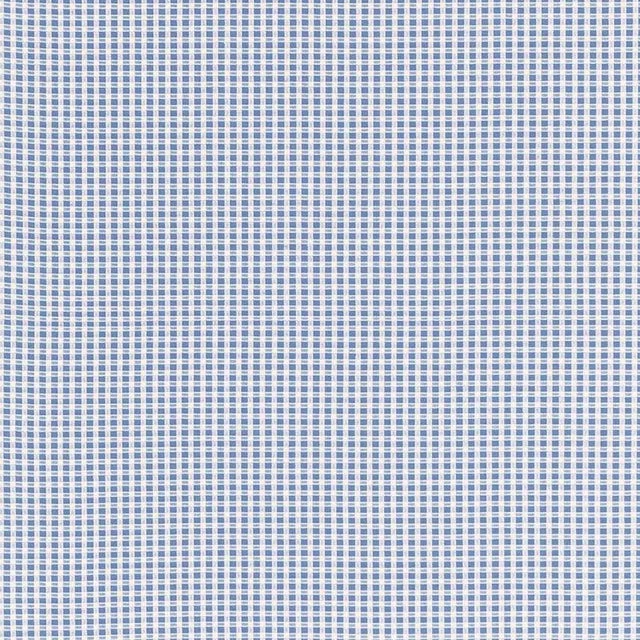 Schumacher Aruba Check Fabric in Cornflower For Sale