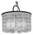 Mid-Century Glass and Chrome Chandelier, 1960s For Sale