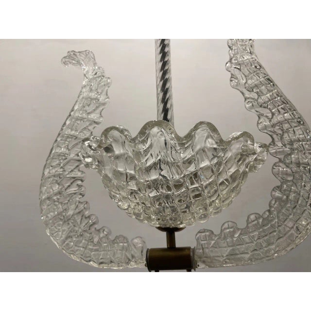 Murano Glass Pendant Light by Ercole Barovier, 1940s For Sale - Image 12 of 13