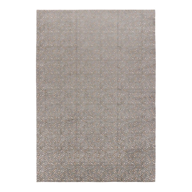 Contemporary Natural Silk Oversized Custom Rug in by Rug & Kilim, Nepal For Sale