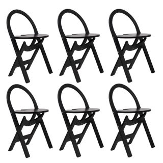 Foldable Plywood Chairs, Denmark, 1990s, Set of 6 For Sale