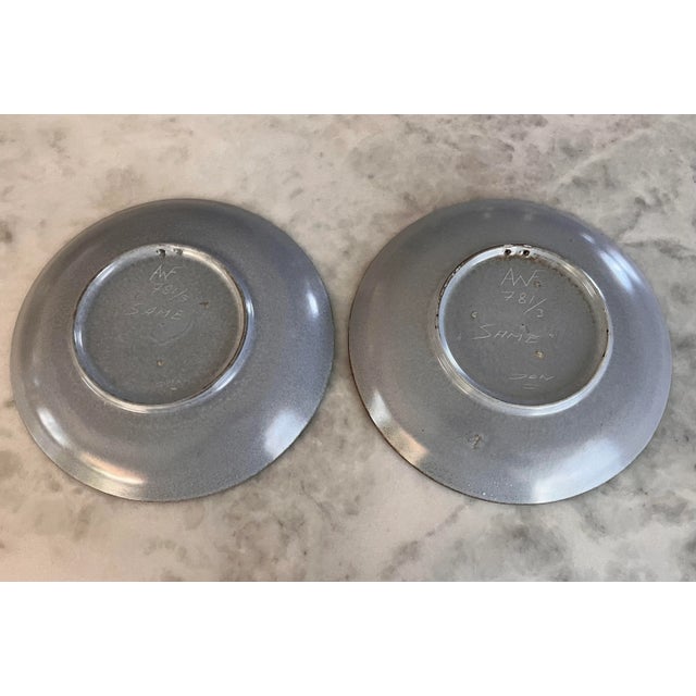 Black Vintage Norwegian Art Pottery Wall Plate For Sale - Image 8 of 10