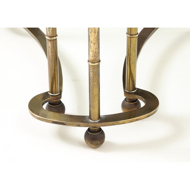 1970's Mastercraft Racetrack Brass Oval Coffee Table For Sale - Image 12 of 12