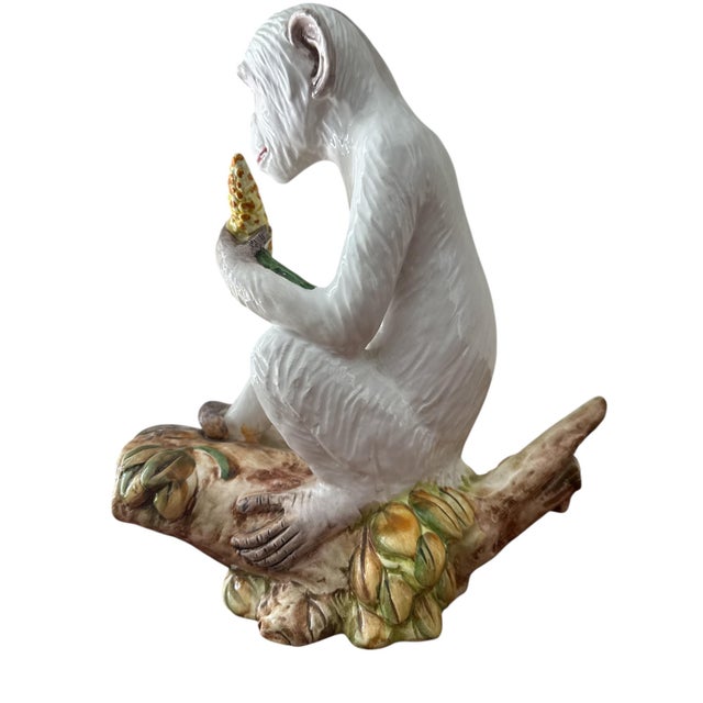 Mid-Century Hand Painted Italian Ceramic Monkey Sculptures – A Pair For Sale In Los Angeles - Image 6 of 10