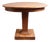 Art Deco Round Ash Dining Table with Stepped Column Base, France, 1930s For Sale