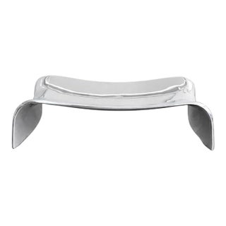 Neil Cohen for Nambe Sculptural Silver-Tone Bench Tray, 2007 For Sale