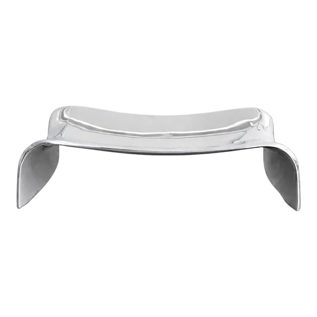 Neil Cohen for Nambe Sculptural Silver-Tone Bench Tray, 2007 For Sale