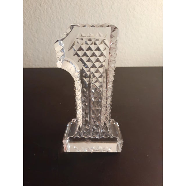 1980s Marquis by Waterford Cut Crystal Number One Plaque Chairish