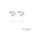 18k (750) White Gold Natural Diamond Wide Hoop Earrings, Pair For Sale - Image 4 of 10