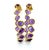 Mid 20th Century Mid 20th Century Pair of Amethyst Oval Bezel Set 18k Yellow Gold Inside Out Hoop Earrings For Sale - Image 5 of 9