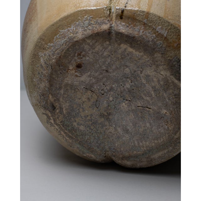 Large Lidded Vessel by Sandra Johnstone, Salt-Fired Ceramic, 1970s For Sale - Image 9 of 10