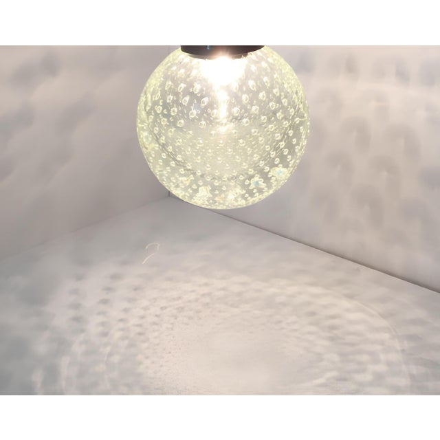 Silver Sun Pendant Lamps by Gino Sarfatti and Archimede Seguso for Seguso, 1960s For Sale - Image 8 of 8