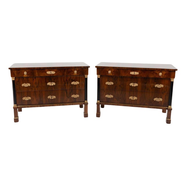 Pair of Large Italian Chests of Drawers, circa 1820 For Sale