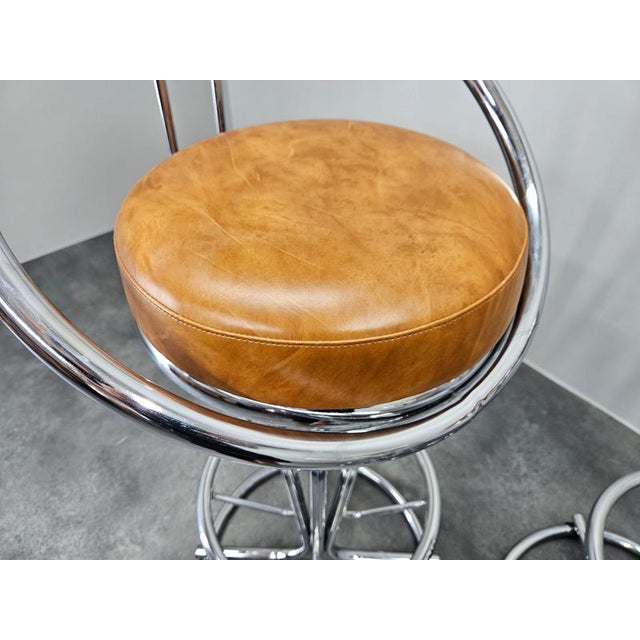 Vintage Space Age Italian Bar Stools, 1970, Set of 3 For Sale - Image 11 of 14