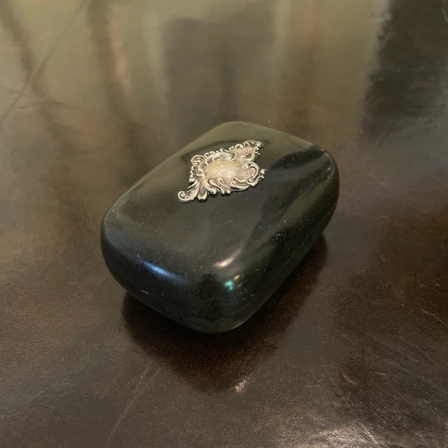 Late 19th Century Antique Victorian Celluloid Sterling Box For Sale - Image 5 of 5