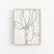 Open edition giclee print. 20"x28" Elegant botanical illustration drawing. Black line tree leaves on white textured...