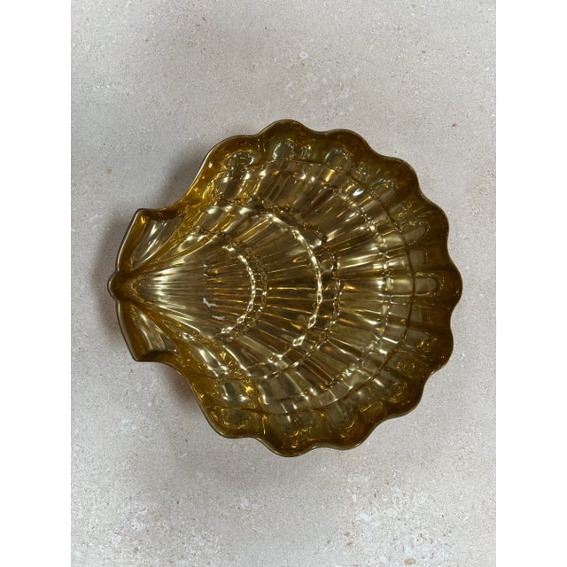 1980s Italian Decorative Brass Shell 1980s For Sale - Image 5 of 5