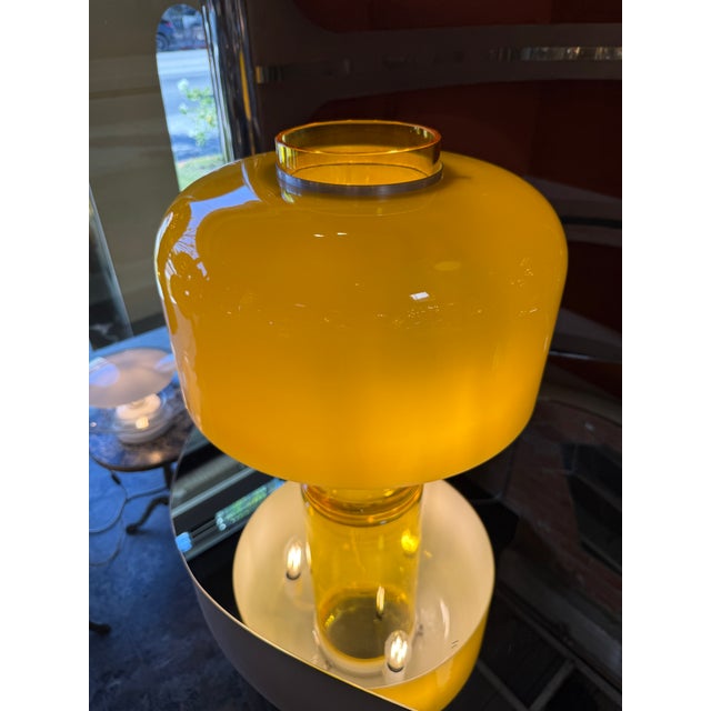 Modern Lt226 Murano Glass Table Lamp by Carlo Nason for Mazzega in Yellow For Sale - Image 3 of 10