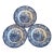 1970s Liberty Blue “Old North Church” Serving Bowls | English Ironstone Americana Collection - Set of 3 For Sale