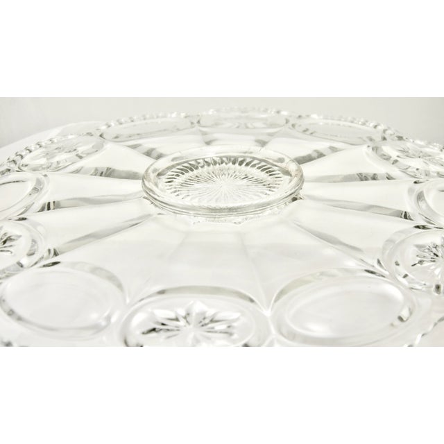 Vintage 18” Glass Petal Tray For Sale - Image 4 of 5