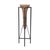 Kenneth Ludwig Chicago Bronze Euler Drop Vase with Black Iron Stand- Large For Sale - Image 4 of 11