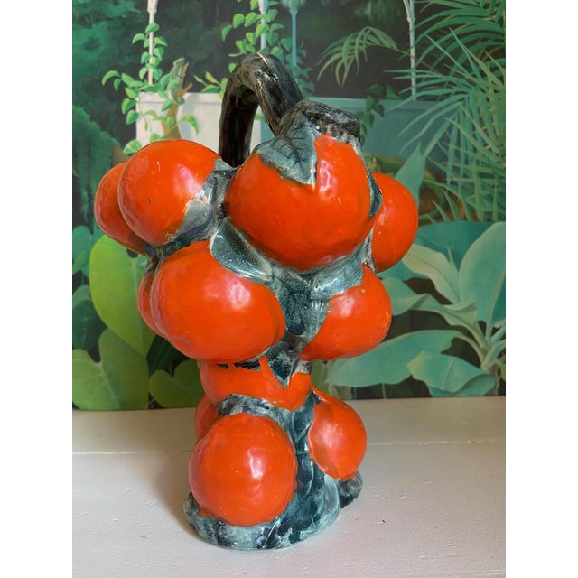 Spanish Trompe-Loeil Clementine Ceramic Pitcher, 1960 For Sale - Image 6 of 9