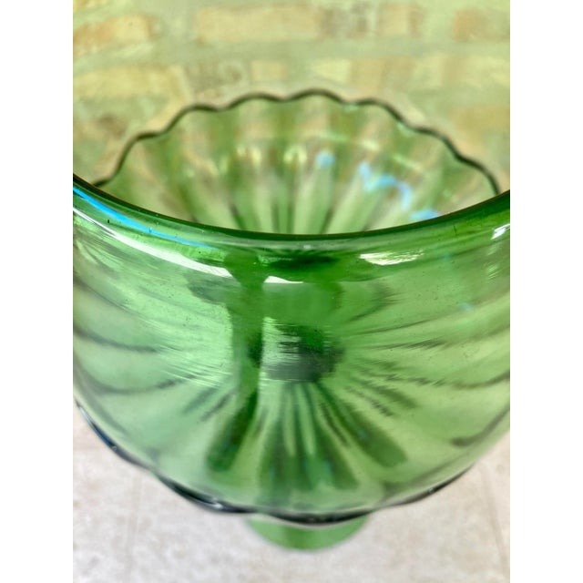 Mid-Century Decorative Green Cut Glass Cup, 1960s For Sale - Image 6 of 11