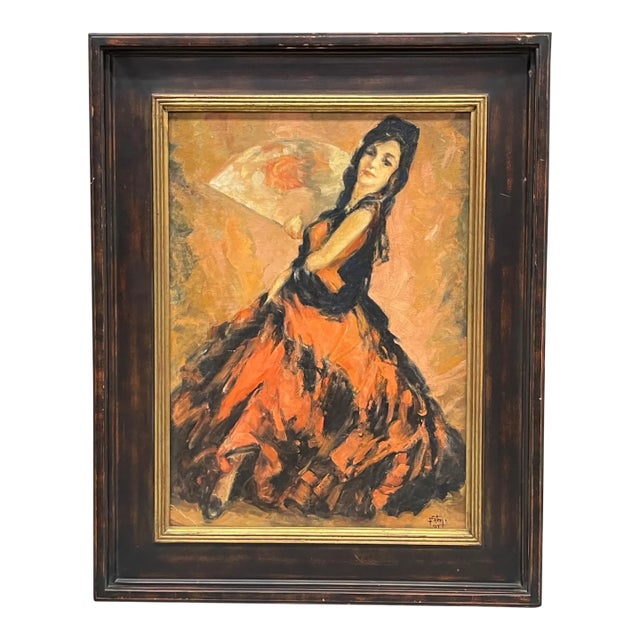 An Oil on Canvas of a Dancer For Sale