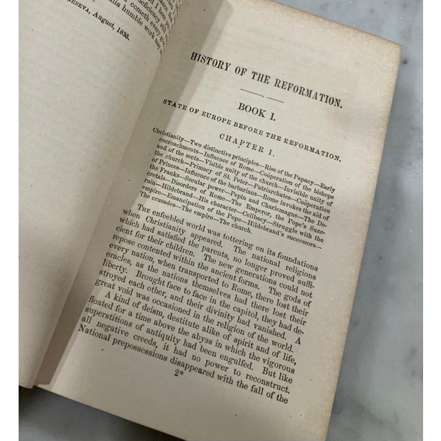 English 19th‑Century 5‑Volume Antique Book Set - History of the Reformation, J. H. Merle D’Aubigné - Christianity, History Buffs, Book Collectors - See Pics! For Sale - Image 3 of 12