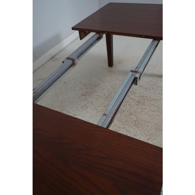 Brown Ethan Allen Mission Oak Style Dining Room Table For Sale - Image 8 of 12