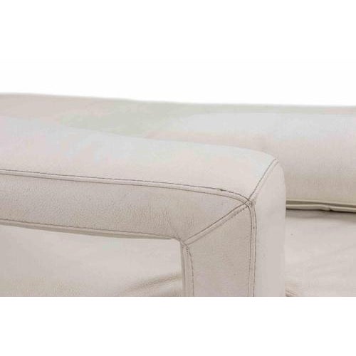 Vintage White Leather Sofa Set, Italy, 1970s, Set of 2 For Sale - Image 10 of 11