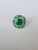 Set in 18k Gold, 7.59 Carats, Natural Zambian Emerald & Diamonds Engagement Ring, Size 6.5 For Sale - Image 9 of 11