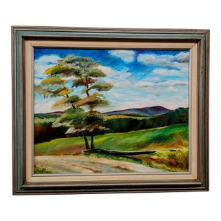 Late 20th Century Impressionist Landscape Painting, Framed For Sale