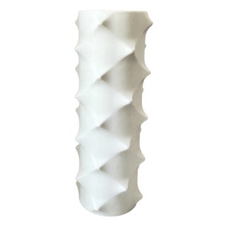 Vintage Space Age Op Art Bisque Porcelain Model 501 Vase from Scherzer, Germany, 1970s For Sale